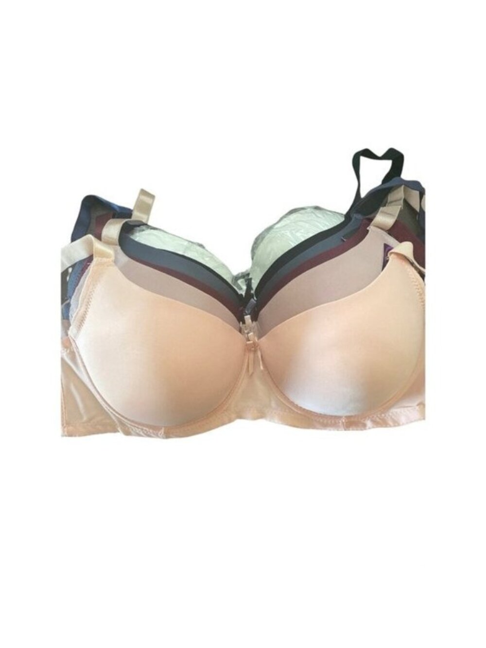Bundle Of Six T-Shirt Bras Seamless Underwire Style Smooth